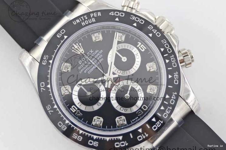 1218 Breathable Daytona 116519 SS TWF 1:1 Best Edition 904L Steel Black Diamonds Dial on Oysterflex Strap A 2413